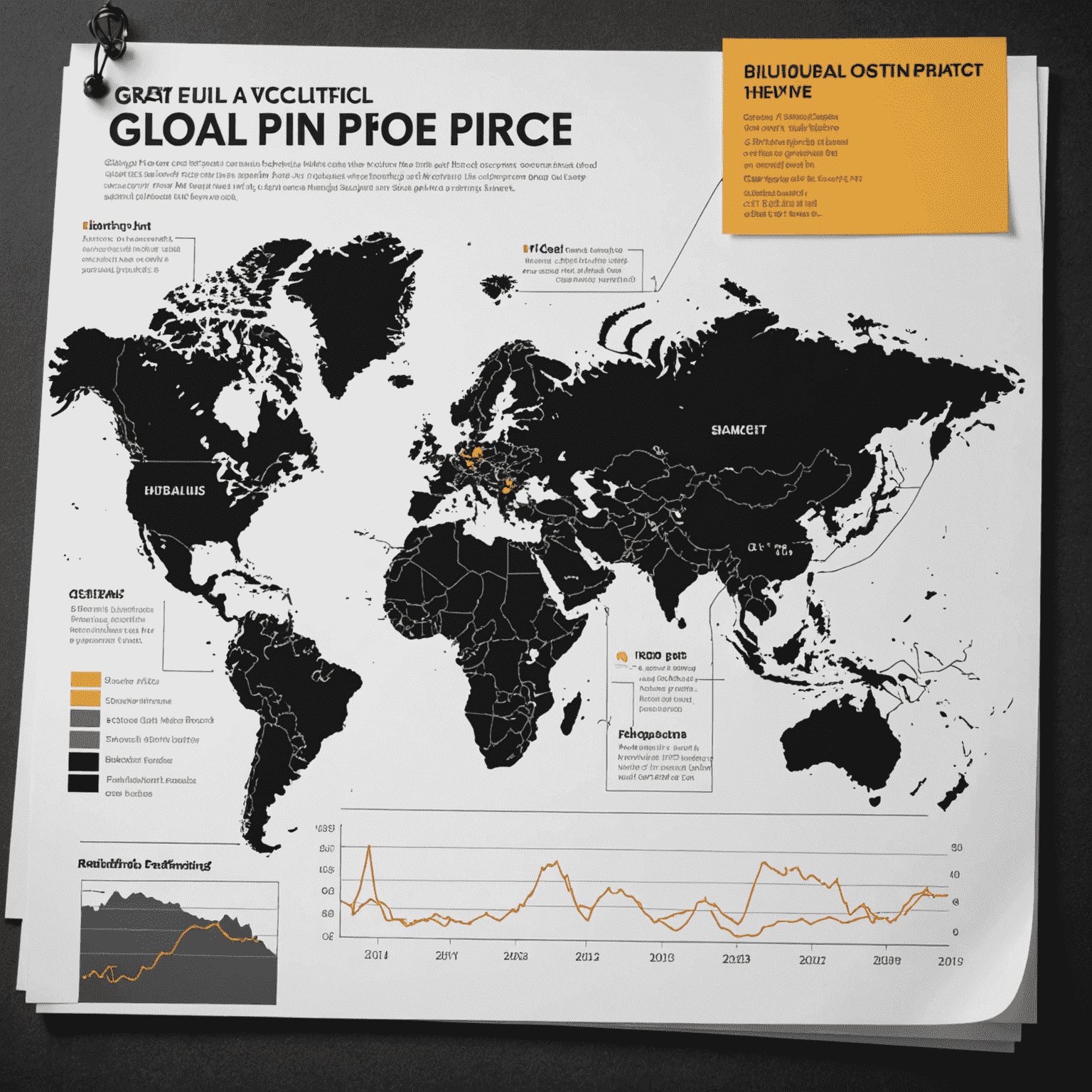 Graph showing global oil price fluctuations over the past year, with annotations highlighting key events impacting the market